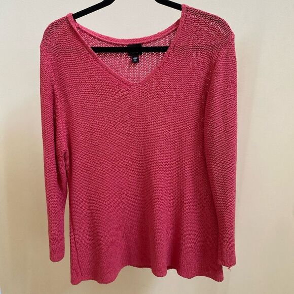 Eileen Fisher V-Neck Pullover Sweater - Picture 2 of 5